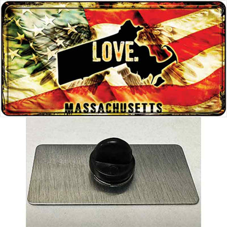 Massachusetts Love Novelty Metal Hat Pin