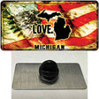 Michigan Love Novelty Metal Hat Pin