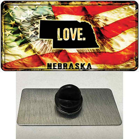 Nebraska Love Novelty Metal Hat Pin