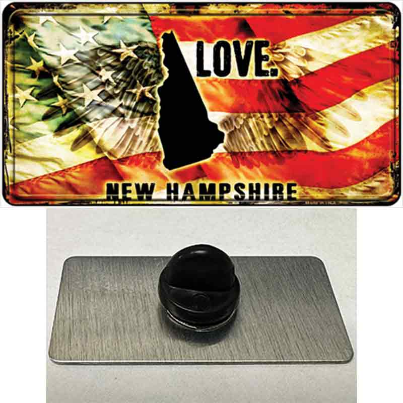 New Hampshire Love Novelty Metal Hat Pin
