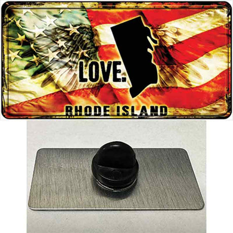 Rhode Island Love Novelty Metal Hat Pin