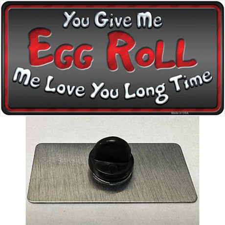 Egg Roll Novelty Metal Hat Pin