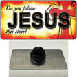 Follow Jesus This Close Novelty Metal Hat Pin