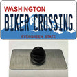 Biker Crossing Washington Novelty Metal Hat Pin