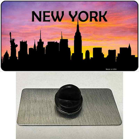 New York Silhouette Novelty Metal Hat Pin