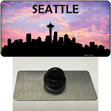 Seattle Silhouette Novelty Metal Hat Pin