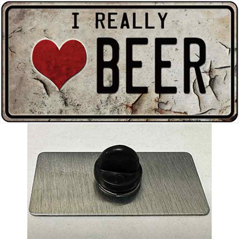 I Love Beer Novelty Metal Hat Pin