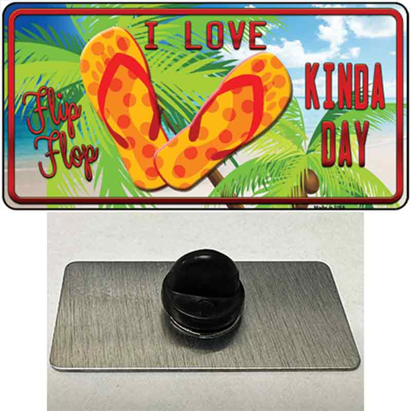 I Love Flip Flop Novelty Metal Hat Pin