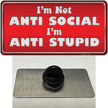 Anti Social Novelty Metal Hat Pin