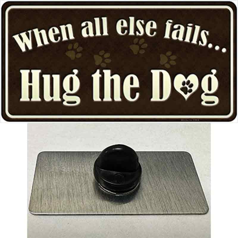 Hug The Dog Novelty Metal Hat Pin