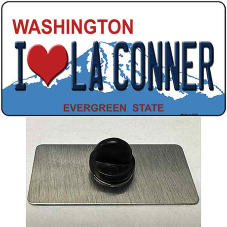 I Love La Conner Washington Novelty Metal Hat Pin