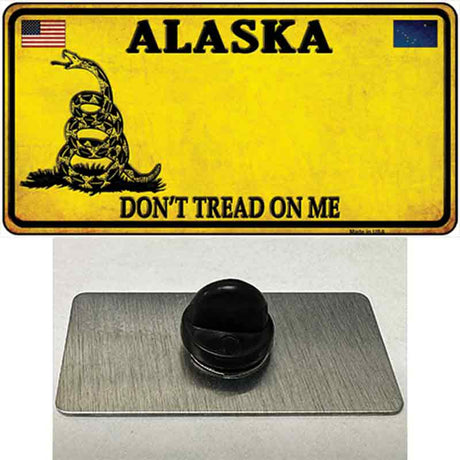 Alaska Dont Tread On Me Novelty Metal Hat Pin