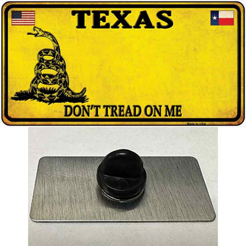 Texas Dont Tread On Me Novelty Metal Hat Pin