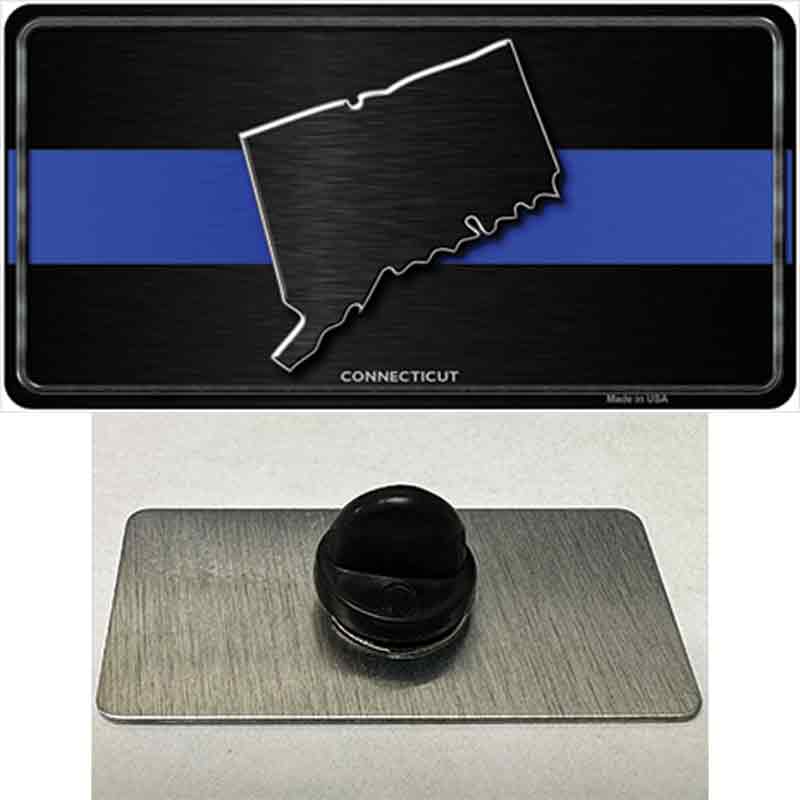 Connecticut Thin Blue Line Novelty Metal Hat Pin