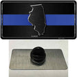 Illinois Thin Blue Line Novelty Metal Hat Pin