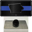 Iowa Thin Blue Line Novelty Metal Hat Pin