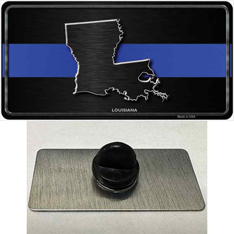 Louisiana Thin Blue Line Novelty Metal Hat Pin