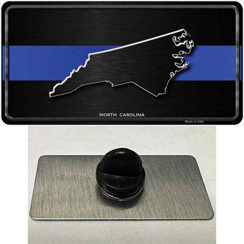 North Carolina Thin Blue Line Novelty Metal Hat Pin