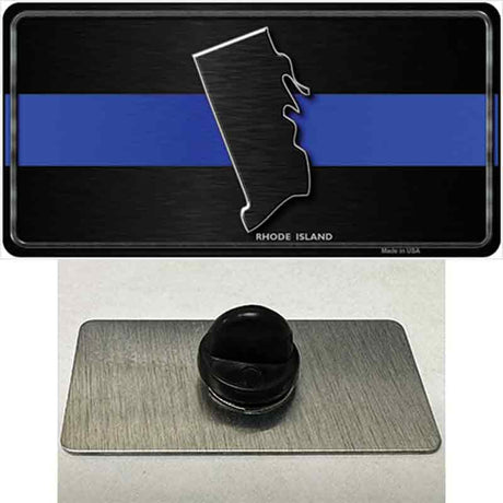 Rhode Island Thin Blue Line Novelty Metal Hat Pin