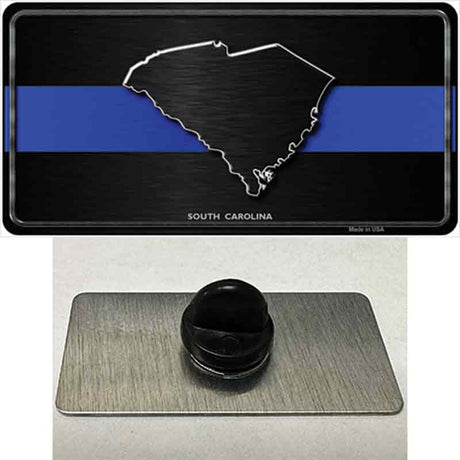 South Carolina Thin Blue Line Novelty Metal Hat Pin