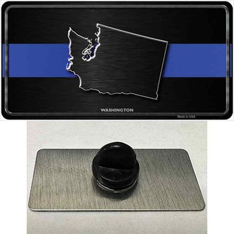 Washington Thin Blue Line Novelty Metal Hat Pin