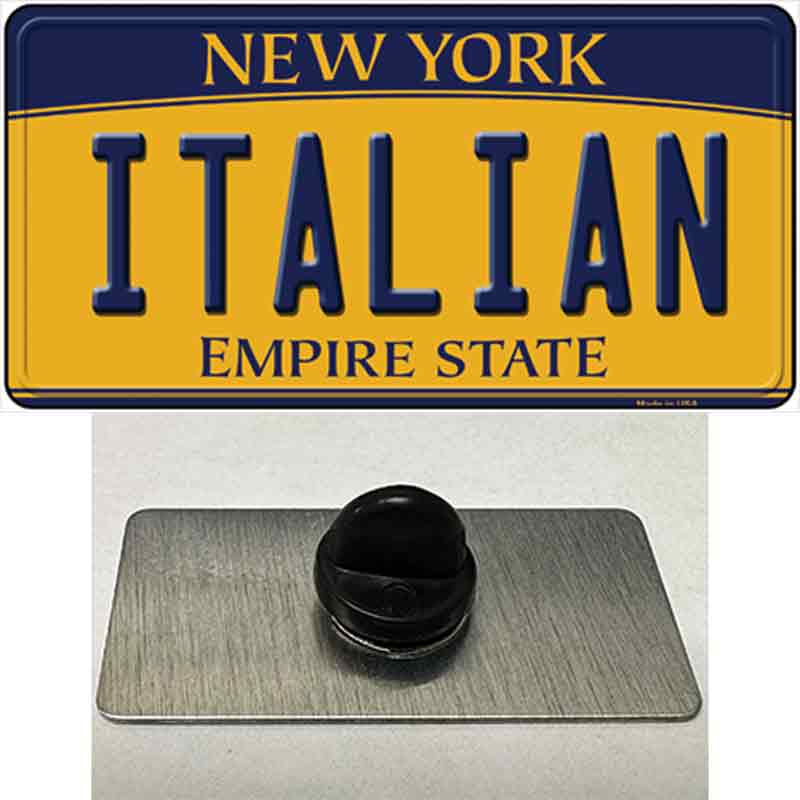 Italian Yellow New York Novelty Metal Hat Pin