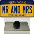 Mr and Mrs New York Novelty Metal Hat Pin