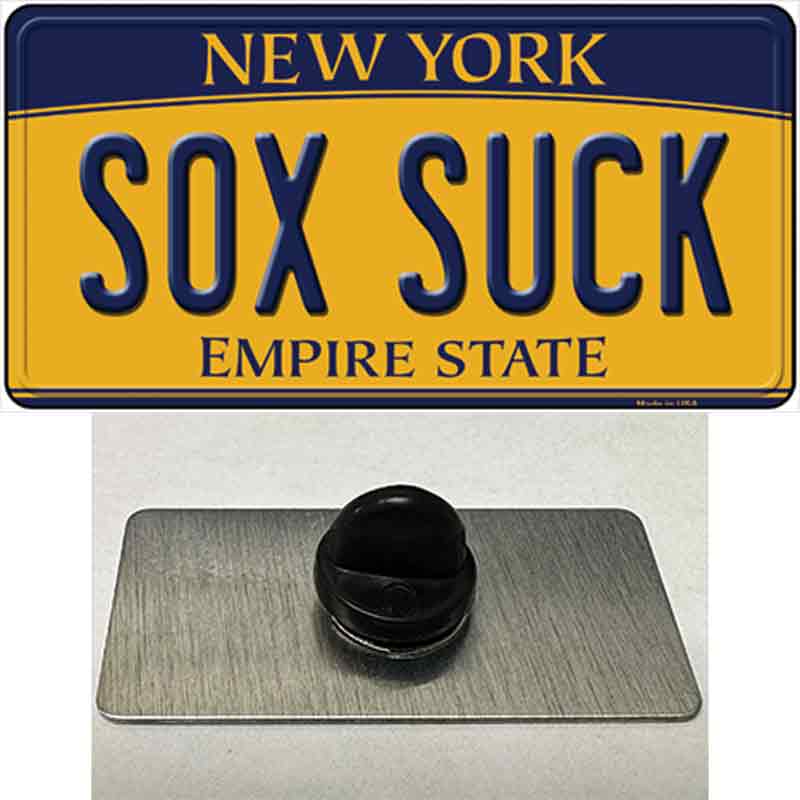 Sox Suck New York Novelty Metal Hat Pin