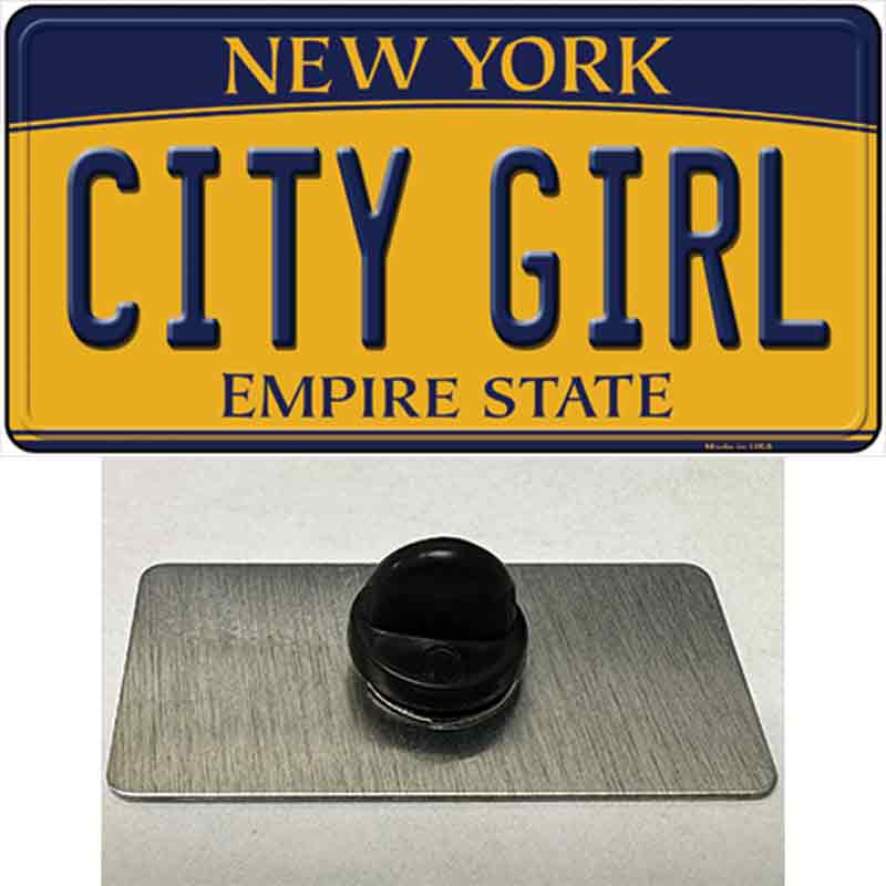 City Girl New York Novelty Metal Hat Pin