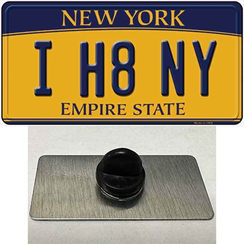 I H8 NY New York Novelty Metal Hat Pin