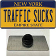 Traffic Sucks New York Novelty Metal Hat Pin