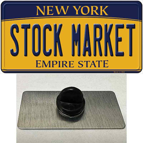 Stock Market Yellow New York Novelty Metal Hat Pin