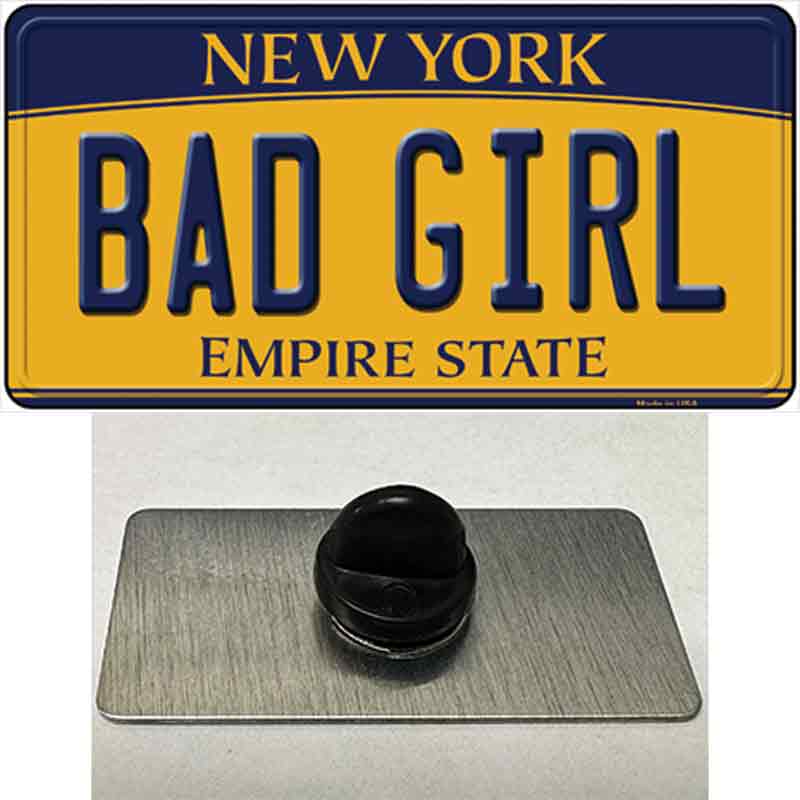 Bad Girl New York Novelty Metal Hat Pin