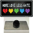 More Love Less Hate Rainbow Novelty Metal Hat Pin