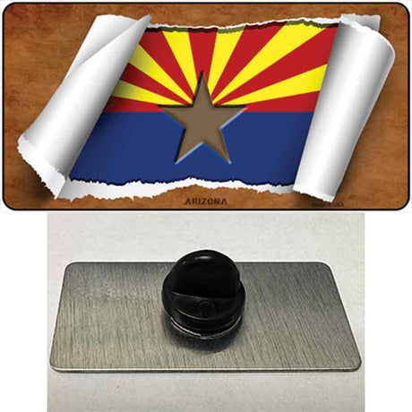 Arizona Flag Scroll Novelty Metal Hat Pin