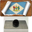 Delaware Flag Scroll Novelty Metal Hat Pin