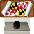 Maryland Flag Scroll Novelty Metal Hat Pin