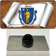 Massachusetts Flag Scroll Novelty Metal Hat Pin