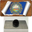 New Hampshire Flag Scroll Novelty Metal Hat Pin