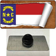 North Carolina Flag Scroll Novelty Metal Hat Pin