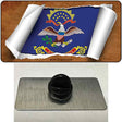 North Dakota Flag Scroll Novelty Metal Hat Pin