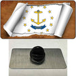 Rhode Island Flag Scroll Novelty Metal Hat Pin