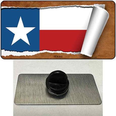 Texas Flag Scroll Novelty Metal Hat Pin