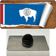 Wyoming Flag Scroll Novelty Metal Hat Pin