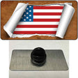 American Flag Scroll Novelty Metal Hat Pin