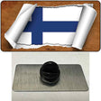 Finland Flag Scroll Novelty Metal Hat Pin