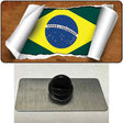 Brazil Flag Scroll Novelty Metal Hat Pin