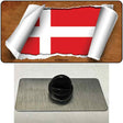 Denmark Flag Scroll Novelty Metal Hat Pin