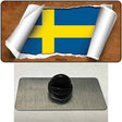 Sweden Flag Scroll Novelty Metal Hat Pin