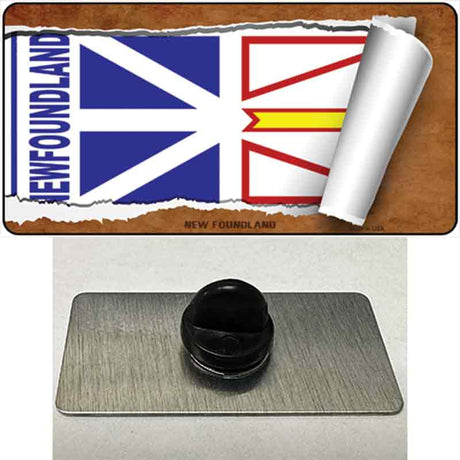 Newfoundland Flag Scroll Novelty Metal Hat Pin